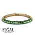 Hidden Emerald Wedding Band - Anastasia No. 4